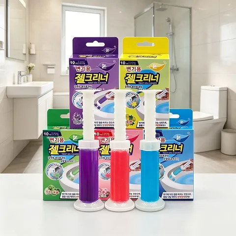 Toilet Bowl Cleaner Gel Stamp Floral Fragrance Deodorant Long Lasting Bathroom Cleaning Tool With Push Tube Boxed