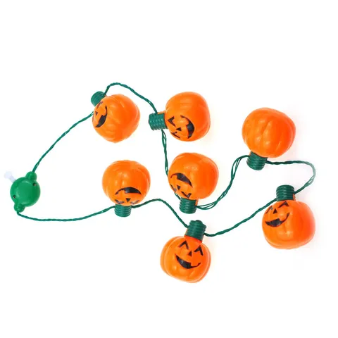 Halloween Großer Kürbis LED Leuchtende Halskette Mehrere Lichter Batteriebetrieben Leuchtendes Festival Party Zubehör Unisex