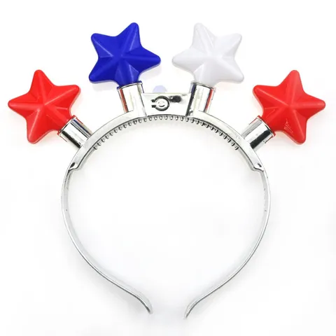 USA Unabhängigkeitstag LED Stern Stirnband Leuchtende Patriotische Party Haar Zubehör Kopfschmuck Für Erwachsene Kinder