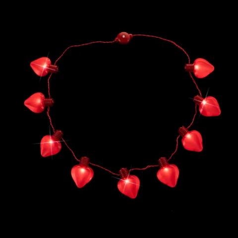 Valentinstag Leuchtende Herz Halskette Kreative Kunststoff Romantische Led Leuchten Party Festival Schatz Halskette Glühen Ornamente Urlaub Dekorative Accessoire Für Unisex