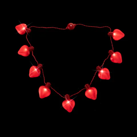 Valentinstag Leuchtende Herz Halskette Kreative Kunststoff Romantische Led Leuchten Party Festival Schatz Halskette Glühen Ornamente Urlaub Dekorative Accessoire Für Unisex