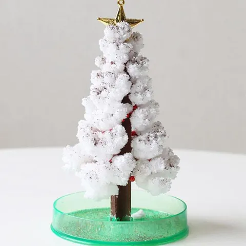 Albero di Natale Magico Giocattolo Crescita di Cristallo Albero di Carta Ornamenti Decorativi per Tavolo Bambini Regalo Festa Decorazione