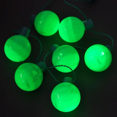 St. Patrick's Day LED Glowing Necklace Green Bulbs Light Up Necklace For Festive Party Celebration Plastic Glow Jewelry