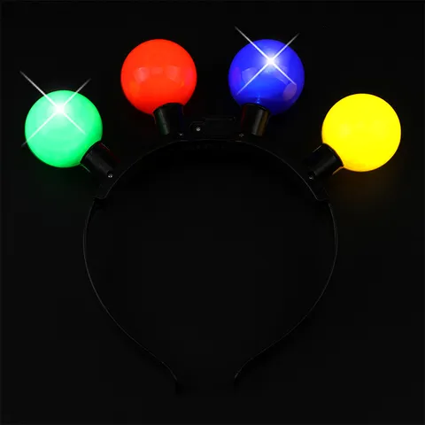 Natale LED Luminoso Colorato Tondo Bulbo Cerchietto Collana Brillante Festival Festa Puntelli Notte Galvanico Giocattoli Regalo