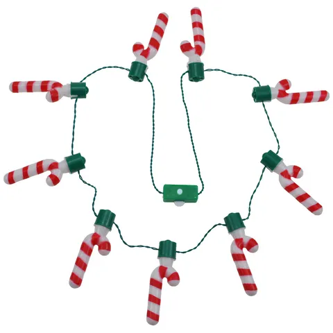 Weihnachten LED Leuchthalskette Zuckerstange Halskette Für Xmas Party Festliche Dekoration Kostüm Zubehör Für Herren Damen
