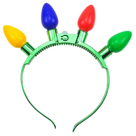 LED Illuminato Natale Lampadina Fascia Orecchini Collana Festa Luminoso Vacanza Costume Accessori