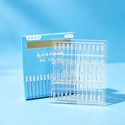 Disposable Adhesive Ear Pick Sticky Ear Cleaner Stick Soft Plastic Head Earwax Removal Cleaning Tool For Adult Home Use