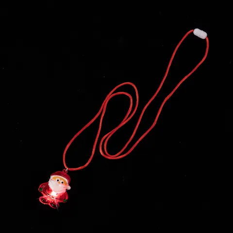 LED Beleuchtete Weihnachten Weihnachtsmann Süßigkeit Anhänger Halskette Festliche Feiertag Party Kostüm Schmuck Geschenk