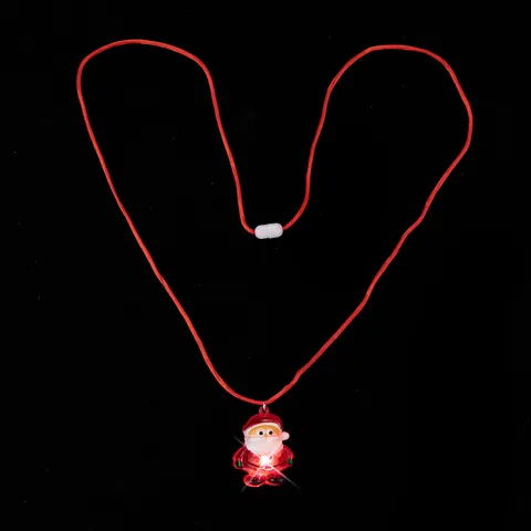 LED Beleuchtete Weihnachten Weihnachtsmann Süßigkeit Anhänger Halskette Festliche Feiertag Party Kostüm Schmuck Geschenk