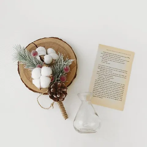 Decoration Arbre de Noel DIY Arrangement Floral Ornements Maison Boutique Vacances Fete Decor Accessoires Plante Artificielle