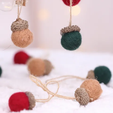 Ornamento Appeso per Albero di Natale Festivo Paillettes Ghianda Fiocco di Neve Calza Albero Stella Babbo Natale Renna Omino di Pan di Zenzero Decorazione