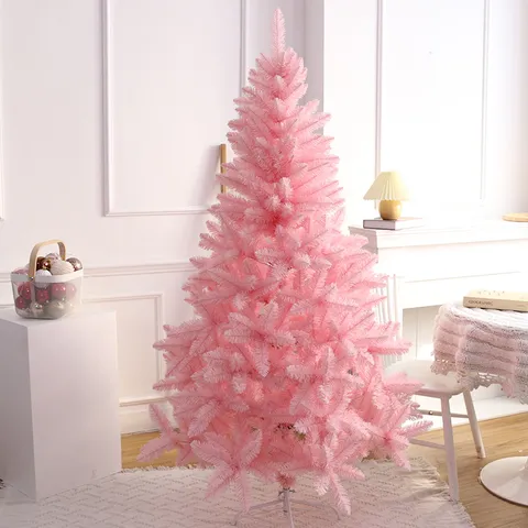 Europese Ins Stijl Besneeuwde Kunstkerstboom Roze Blauw Grote Kerstboom Voor Huis Feestdag Feest Scène Decoratie Desktop Mini Boom Krans Guirlande