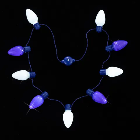 Chanukka LED Leuchtende Halskette Kunststoff Glühbirne Festliche Party Requisiten Deko Halsketten Für Feiertage Unisex Schmuck