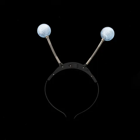 Alien Antenne LED Haarband Glitzerball Weihnachtsfeier Kopfschmuck Leuchtendes Feder Haarband Für Konzert Cosplay Alien Kostüm Zubehör