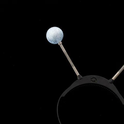 Alien Antenne LED Haarband Glitzerball Weihnachtsfeier Kopfschmuck Leuchtendes Feder Haarband Für Konzert Cosplay Alien Kostüm Zubehör