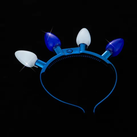 Led Diadema Luminosa Bombilla Cinta para el Pelo Jánuca Fiesta Decoración Novedad Luz Up Tocado Creativo Festival Disfraz Accesorio