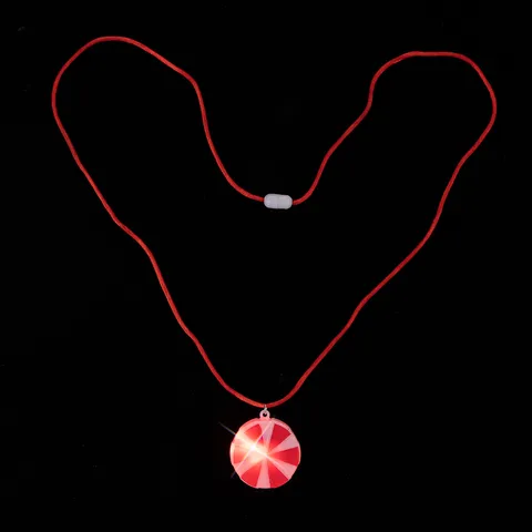 LED Glowing Christmas Candy Pendant Necklace Plastic Resin Light Up Holiday Party Necklace For Unisex Night Events Decorative Jewelry Gift