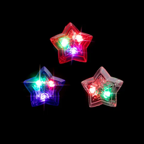 Led Leuchtende Blinkende Stern Ring Für Kinder Cartoon Kunststoff Harz Aufleuchten Fingerring Für Festival Party Dekoration Spielzeug