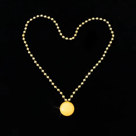Carnival Glowing Necklace Nightclub Party Disco Ball Pendant Bead Chain Neon Light Up Jewelry Gift For Women