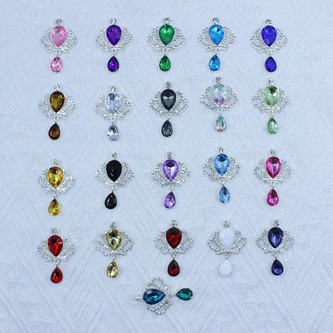 Colgantes de Strass Gota de Agua Corona de Aleación Accesorios Hechos a Mano DIY para Horquillas Broches Zapatos Ropa Joyería