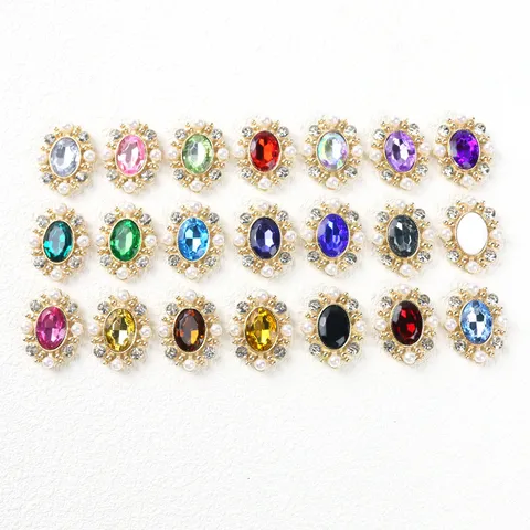 Botón de Aleación Ovalado de Diamantes de Imitación de Girasol Vintage para Ropa, Sombreros y Accesorios de Joyería DIY Material Artesanal