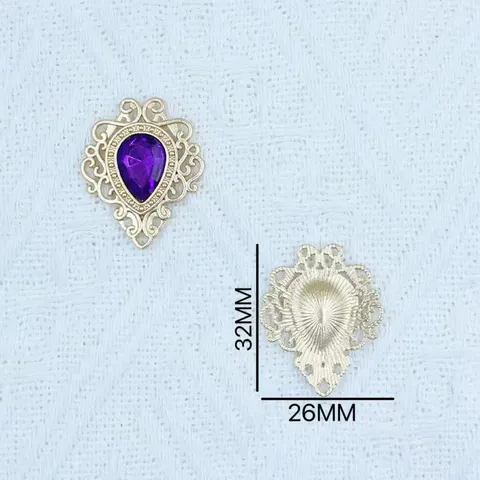 DIY Accesorios de Joyería Aleación Base de Encaje Gema Acrílica Abalorios Para Pendientes Broche Pulsera Manualidades