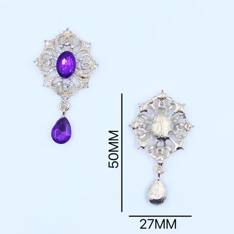 Legering Goud Basis Traan Strass Hanger Bloem Drukknop DIY Kleding Geschenkdoos Jurk Decoratieve Accessoires