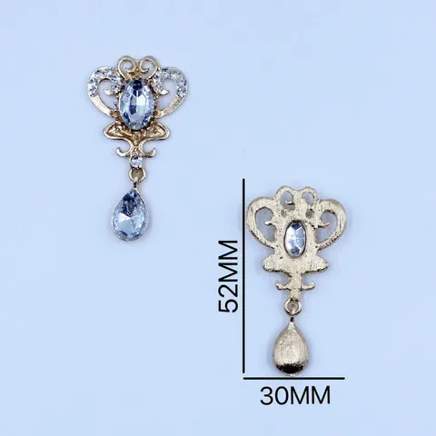 Aleación de Cinc Chapado en Oro Strass Ovale Acrílico Colgante Flor Bandeja Accesorios DIY para Joyería