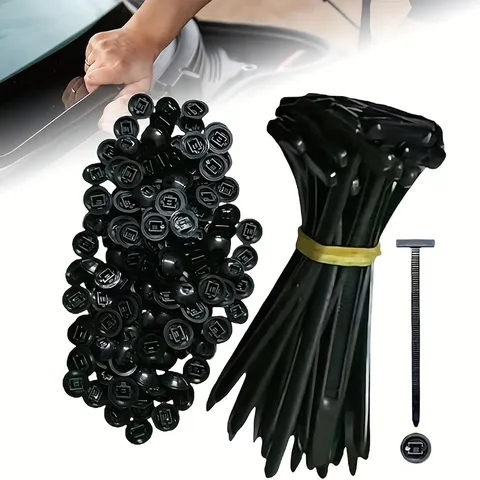 Automotive Universal Cable Tie Buckle Fastener Plastic Push Pin Rivet Clips For Car Mudguard Engine Guard Repair