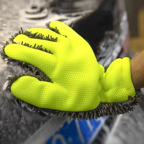 Chenille Car Wash Mitt Waterproof Cleaning Glove Double Sided Coral Fleece Auto Detailing Microfiber Cleaning Tool