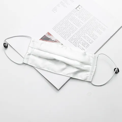 Breathable Imitation Silk Face Mask Double Layer Dustproof Adjustable Ear Loop Face Covering For Daily Protection