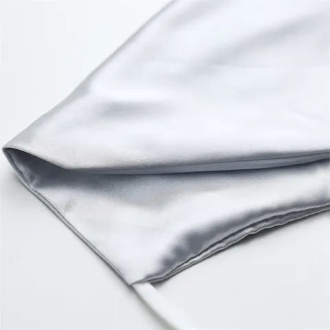 Minimalist Oversized Satin Face Mask Summer Breathable Dustproof Solid Color Ear Loop Face Cover Protection Mask