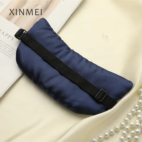 Satin Sleep Mask Cartoon Fox Embroidery Adjustable Strap Shading Blindfold For Women Sleeping Eye Mask