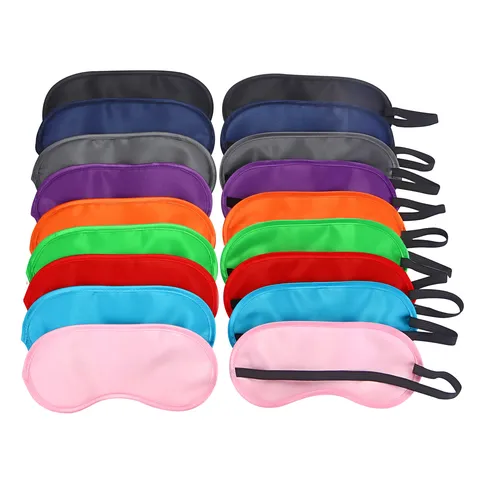 Plain Color Satin Sleep Eye Mask Lightweight Breathable Shading Blindfold For Travel Nap Nighttime Sleep Accessories