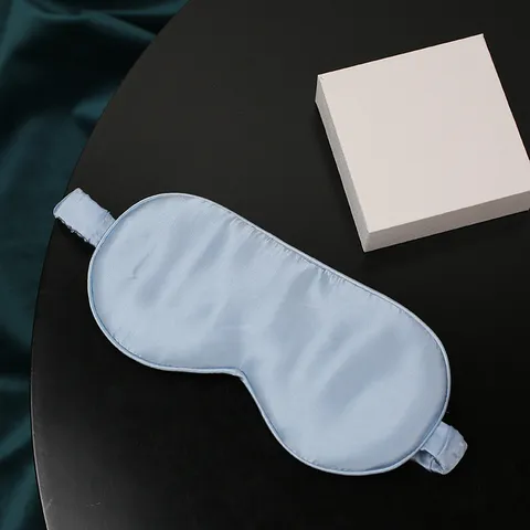 Pure Silk Sleep Eye Mask Double Sided Mulberry Silk Blinder Breathable Light Blocking Blindfold For Travel Home