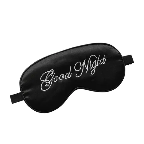 Double Sided Silk Sleep Eye Mask Breathable Shading Eye Cover With Adjustable Buckle And Embroidery For Travel Home