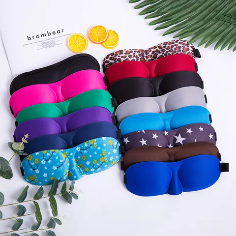 3D Stereoscopic Shading Sleep Eye Mask Breathable Travel Nap Blindfold Ergonomic Night Eye Cover For Women Men