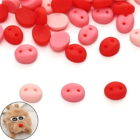 Cartoon Pig Nose Acrylic Beads DIY Doll Crochet Accessories Handmade Plush Toy Decorative Parts Craft Supplies