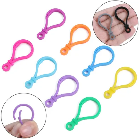 Colorful Acrylic Bulb Keychain Hooks DIY Bag Pendant Key Chain Accessories Jewelry Findings Craft Supplies