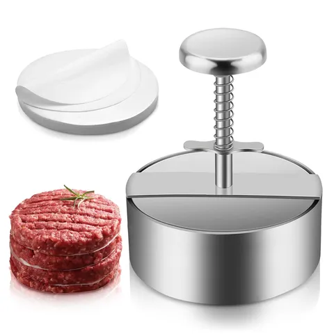 Presse à Burger Manuelle en Acier Inoxydable Machine à Steak Haché Outil de Cuisine Robuste pour Cuisine à Domicile