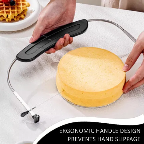 Trancheur de Fil à Gâteau en Acier Inoxydable Coupe-Couche Réglable Outil de Cuisson de Pain Toast Cuisine