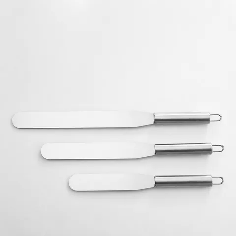 Stainless Steel Cake Spatula Butter Knife Frosting Spatula Baking Pastry Straight And Offset Spatulas Kitchen Baking Tool
