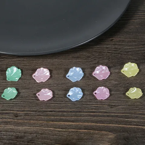 ABS Imitation Pearl Shell Flower Petal Charms DIY Hairpin Jewelry Making Accessories Multi Color Loose Charms