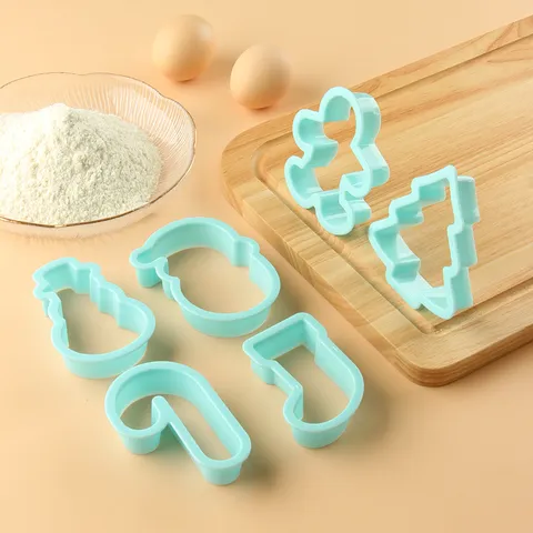 Ensemble de Moules à Biscuits de Noël DIY en Plastique Cuisson Pâtisserie Biscuits pour Fête Cuisine Maison