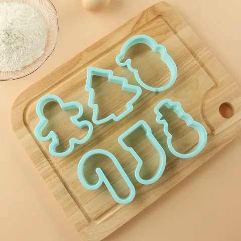 Ensemble de Moules à Biscuits de Noël DIY en Plastique Cuisson Pâtisserie Biscuits pour Fête Cuisine Maison
