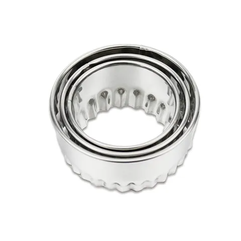 Moule à Raviolis en Acier Inoxydable Rond Et Ondulé Coupe-Pâte Cuisine Pâtisserie Outil de Cuisson
