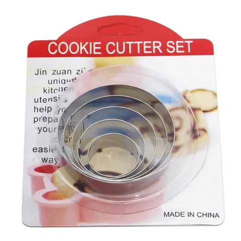Ensemble de Moules à Gâteau Ronds en Mousse d'Acier Inoxydable Outils de Pâtisserie en Métal pour Cuisine