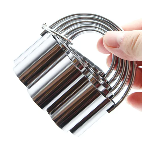 Ensemble d'Emporte-pièces en Acier Inoxydable Moule à Biscuits Imbriqué Outils de Pâtisserie avec Anneau pour DIY