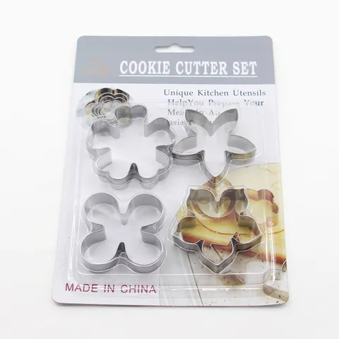 Emporte-Pièce en Acier Inoxydable Moule à Biscuits Fleur Outils de Pâtisserie pour Cuisine Maison DIY Décoration de Gâteau