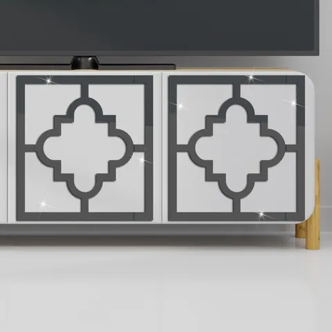 Adhesivo de Pared de Espejo Acrílico Autoadhesivo Diseño de Trébol Geométrico Decoración del Hogar Sala de Estar Dormitorio